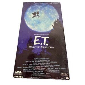 E.T. The Extra-Terrestrial VHS New Sealed MCA Watermark Green Tab 1988